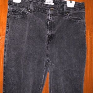 LL Bean Classic Fit Black Jeans Size 14 Reg